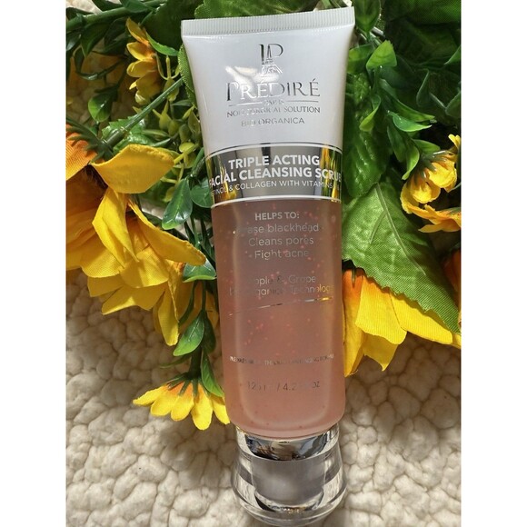 Prédiré Triple Acting Facial Cleansing Scrub Collagen Vitamin E Apple & Grape - Picture 2 of 7